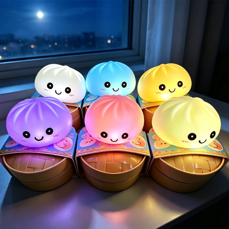 Photography Lighting For Food - Эстетичный светодиодный ночник в виде булочки,