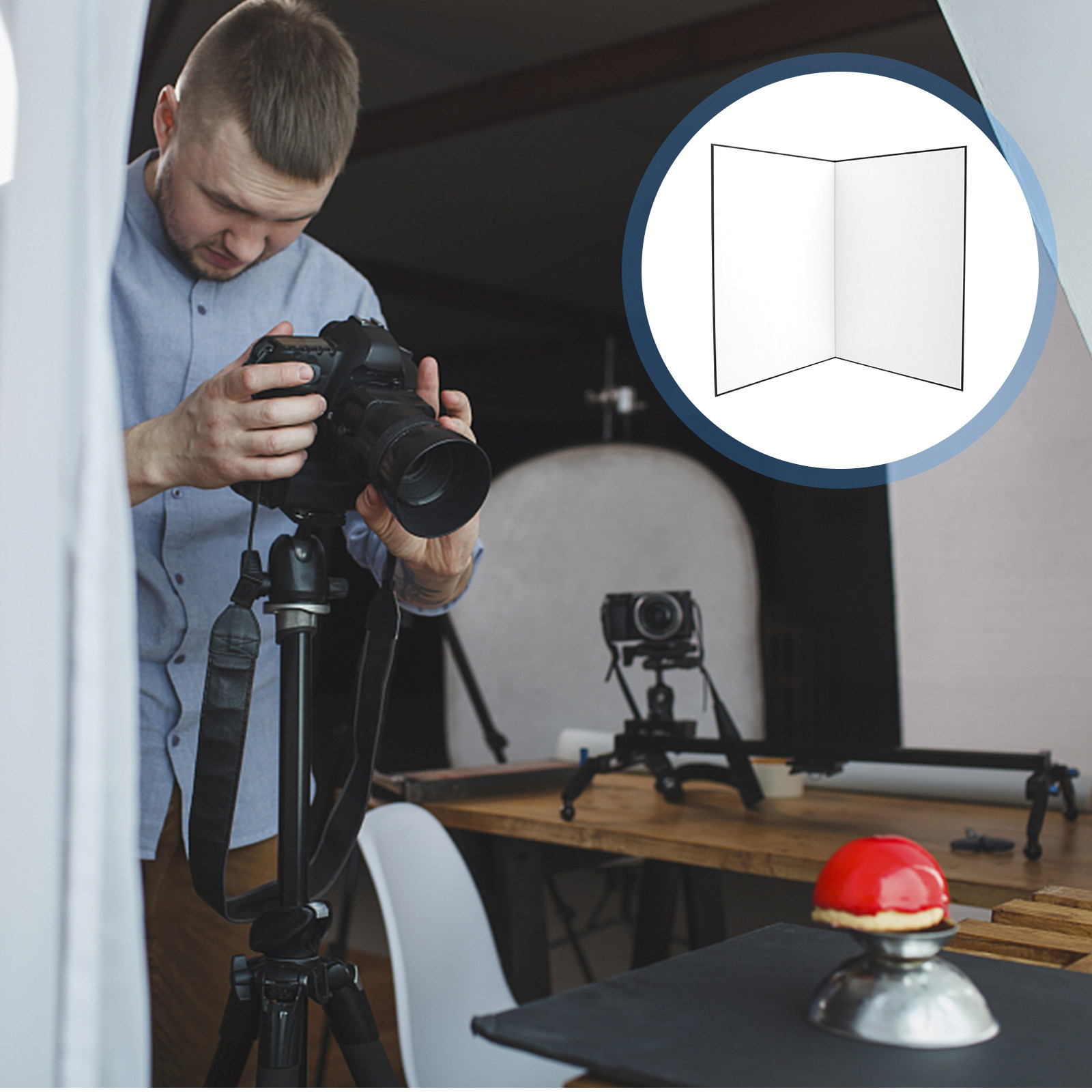 Photography Lighting For Food - Складной картонный светоотражатель формата А3 с