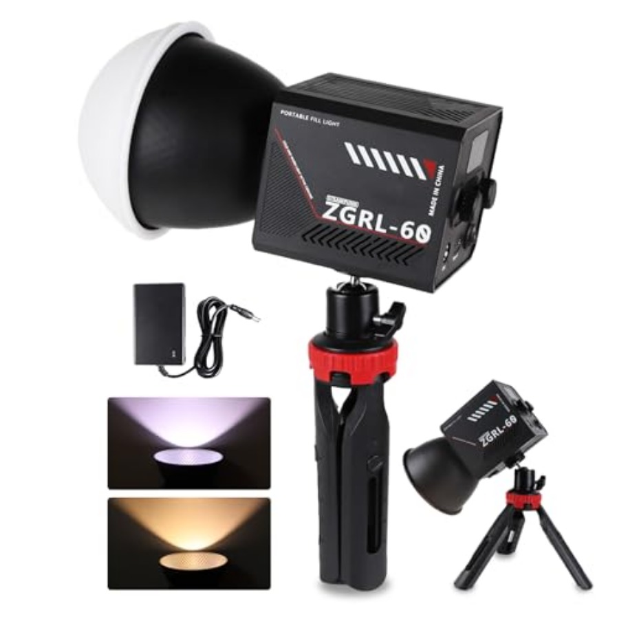 Lighting In Photography Studio - 60-ваттный COB LED видеосветильник, портативный, с