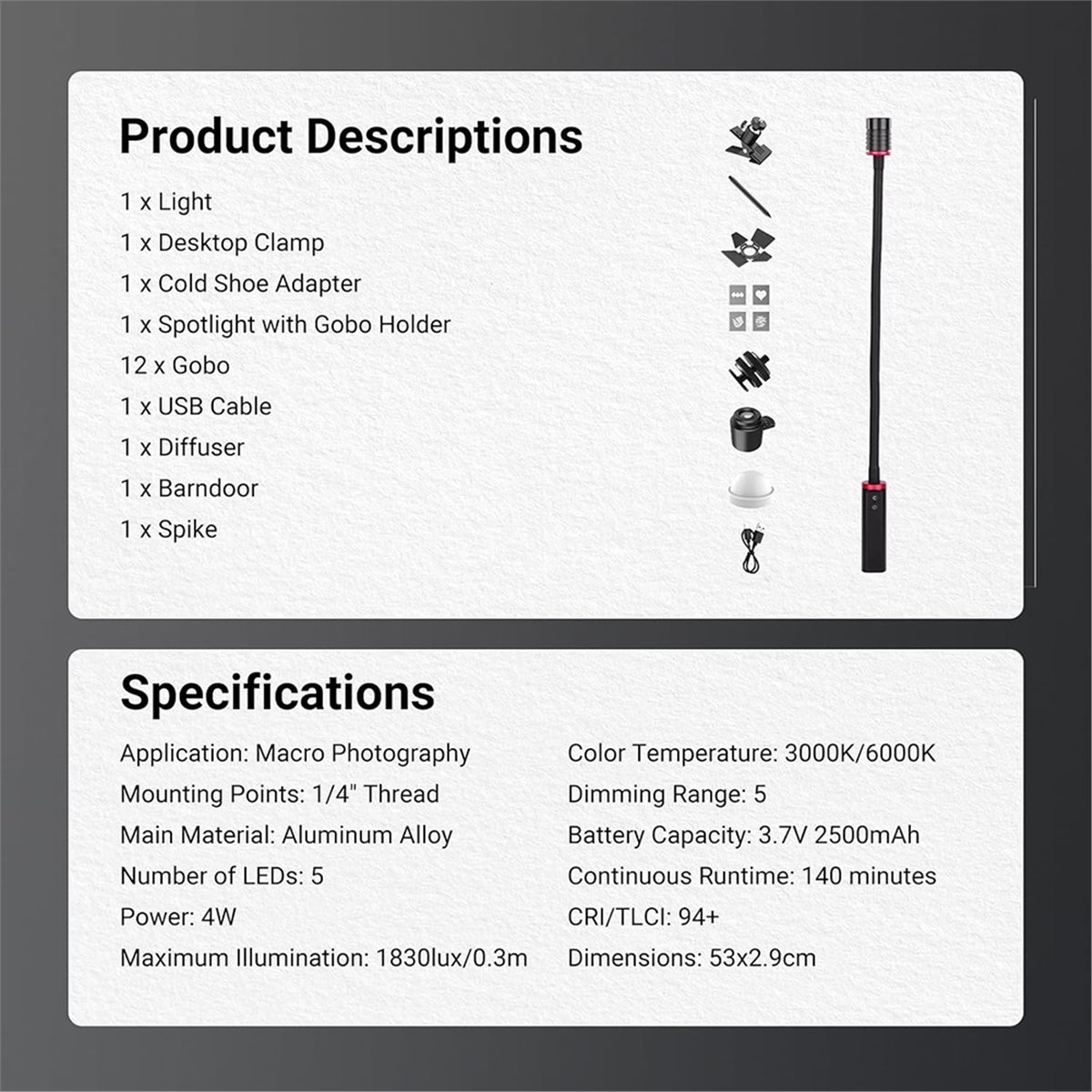 Photography Lighting Angles - Светодиодный светильник goodidea для макрофотографии, 4