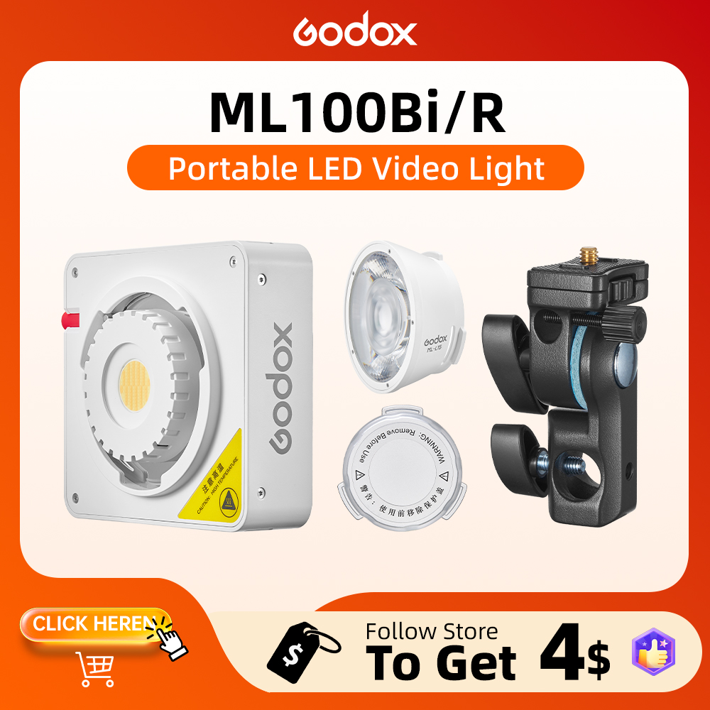 Photography Lighting App - Godox ML100BI: Портативный полноцветный светодиодный видеосвет