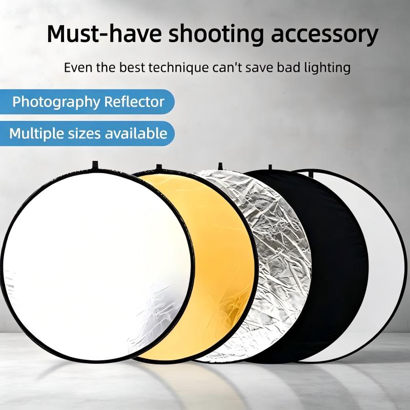 Photography Lighting For Portraits - Двусторонняя золотисто-серебристая светоотражающая панель 2-в-1, портативная,