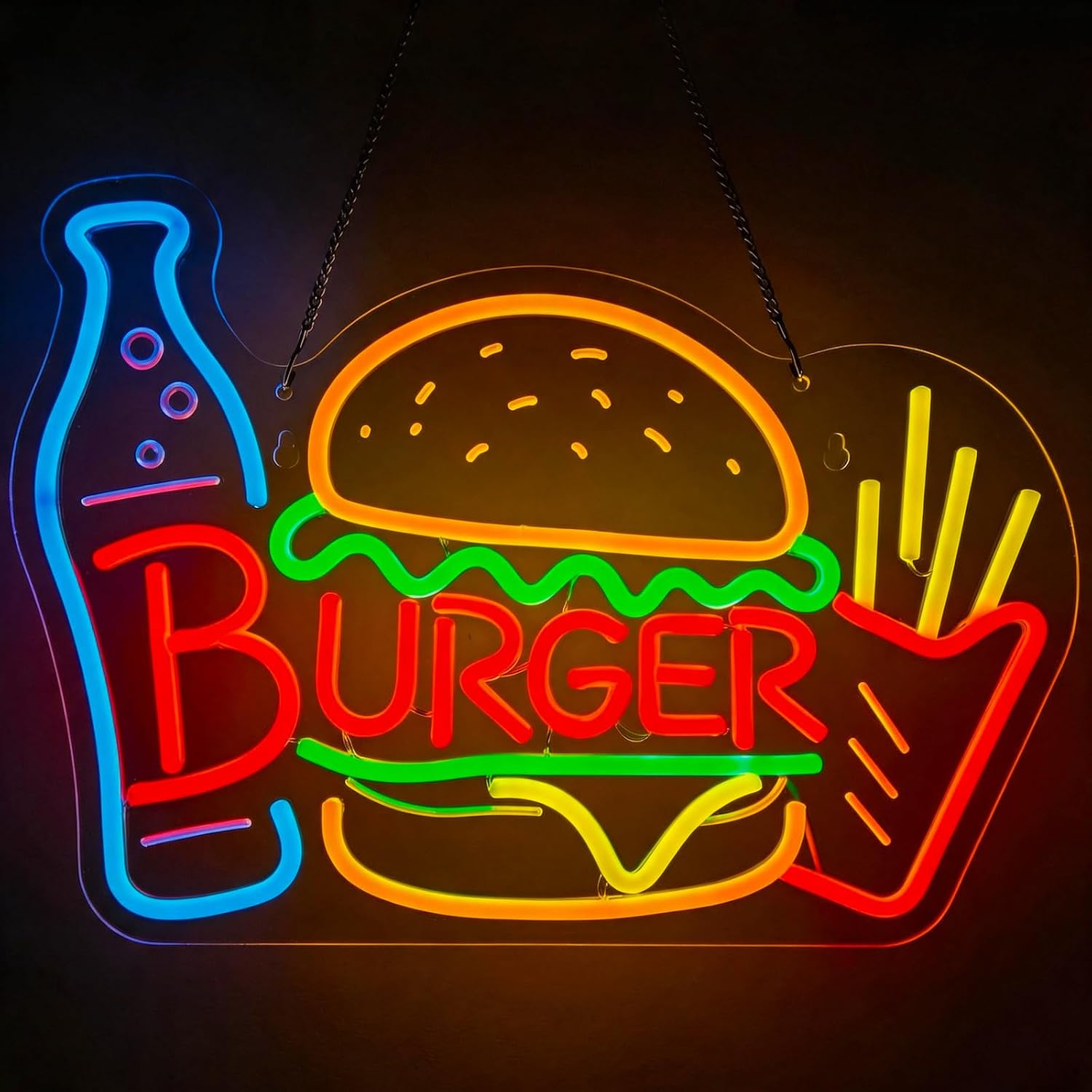 Неоновая вывеска «Бургер» для  – обзор и цена Photography Lighting For Food