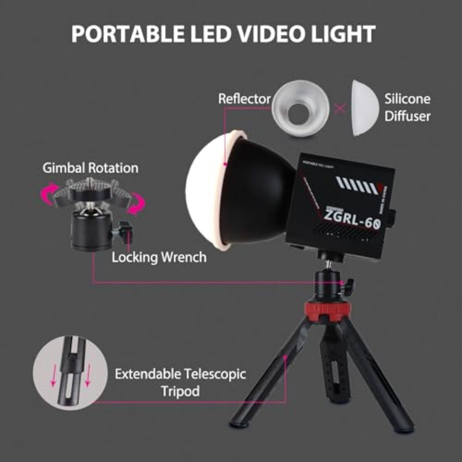 60-ваттный COB LED видеосветил – обзор и цена Lighting In Photography Studio