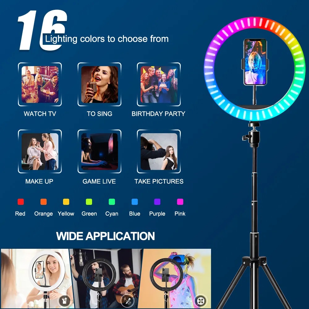 10-дюймовая RGB-кольцевая ламп – обзор и цена Photography Lighting Circle