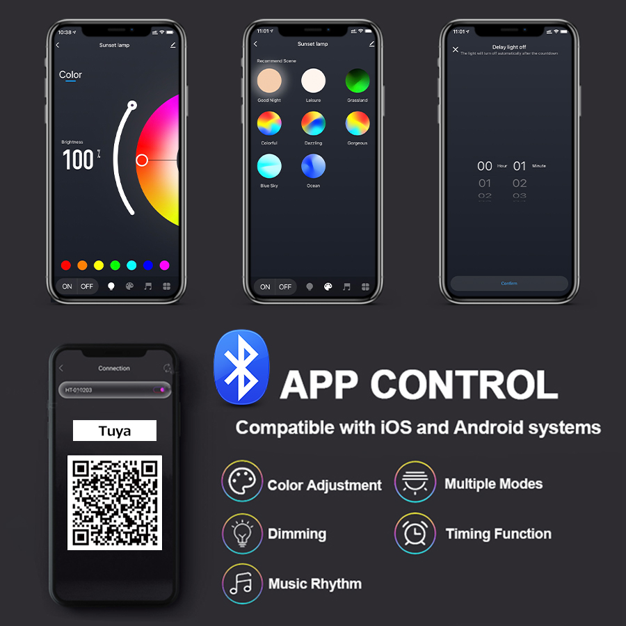 Умная лампа заката Tuya, свето – обзор и цена Photography Lighting App